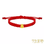 今生金飾 富貴金馬手繩 黃金串珠手繩 小孩手圍約12-13公分