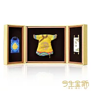 今生金飾 祥馬報平安御守 彌月禮盒(任選) 藍御守-彌月龍袍禮盒