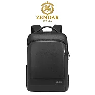 【ZENDAR】台灣總代理 限量3折 頂級高彈性防潑水商務休閒電腦後背包 里歐系列 全新專櫃展示品(黑色 男包)