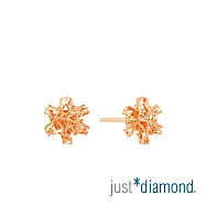 【Just Diamond】星芒閃爍 18K玫瑰金耳環(網路限定)