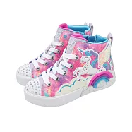 Skechers 休閒鞋 S Lights-Twinkle Magic 中大童 粉紅 小朋友 燈鞋 五彩閃燈 獨角獸 314325LHPMT 20cm HOT PINK/MULTI