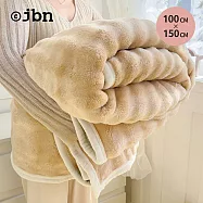 【jbn】雙面加厚仿兔絨泡泡毯/保暖空調毯/萬用毯-100x150cm- 焦糖棕