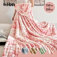 【jbn】漸層雪絨雙面加厚仿兔毛泡泡毯/萬用保暖空調毯-150x200cm- 櫻吹雪