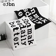【jbn】復古字母印花防滑吸水地墊/浴室腳踏墊-50x80cm- 白
