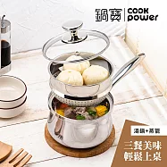 【CookPower 鍋寶】不鏽鋼蒸煮萬用鍋18cm附蓋 IH/電磁爐適用
