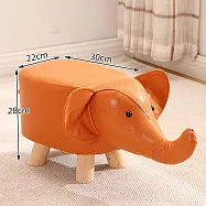 萌趣兒童動物坐凳(款式多樣 加厚海綿 舒適寶寶遊戲凳) 大象橙色