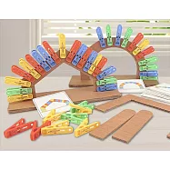 子玄 立體形狀顏色夾夾配對桌遊 立體夾子桌遊