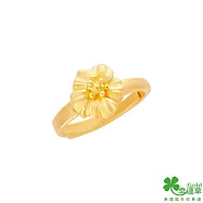 幸運草金飾 柔情扶桑黃金戒指
