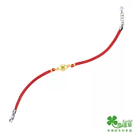 幸運草金飾 花開金桂黃金/純銀扣手鍊