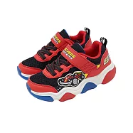 Skechers 休閒鞋 S Lights-Mighty Glow 2.0 小童 學步鞋 紅黑 魔鬼氈 賽車 閃燈鞋 403501NRDBK