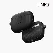 UNIQ 新加坡 Clyde 卡扣式雙料保護套 (附登山扣) AirPods Pro 第3代 黑+深灰
