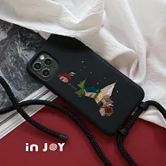 INJOYmall for iPhone 17/16/15/14/13/12/SE3 系列 聖誕夜小鎮 二合一防摔背繩手機殼 iPhone 12ProMax(6.7)