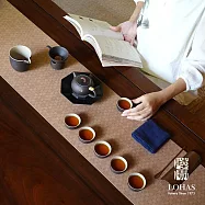 【陸寶LOHAS】金聲和鳴茶禮-深邃褐 一壺一海六杯 壺承 茶濾 描金工藝 齊全茶禮 妥帖待客