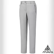 【ATUNAS 歐都納】女款輕量竹炭彈性休閒長褲/吸濕排汗/抗臭透氣/大尺碼A1PA2543W- L 藕灰