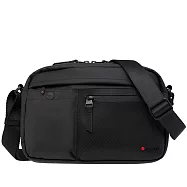 Knirps 德國紅點 斜背包 &bull; 側背包|真皮+防水布・YKK拉鍊 - 碳纖維紋