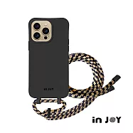 INJOY malliPhone 17/16/15/14 系列 可拆式 Urban Colourful 神秘黑 背繩防摔手機殼 A款 iPhone 15ProMax(6.7)