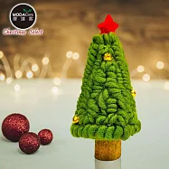 摩達客-羊毛氈紅樹頂星綠色聖誕樹造型擺飾品-交換禮物耶誕派對推薦