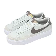 Nike 休閒鞋 W Blazer Low Platform 女鞋 灰 厚底 增高 復古 DJ0292-004 25cm GREY/WHITE