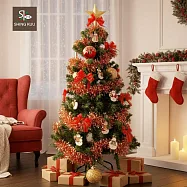 心可樂活-4尺120cm小美好PLUS套裝聖誕樹+熱情紅甜甜圈雪人彩繪木質片系飾品組(不含燈)