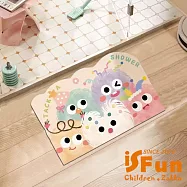 【iSFun】不規則珪藻 繽紛吸水軟地墊60x90cm/彩色毛球 彩色毛球