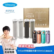 【Vitaway】維他惠 奈米微礦直飲淨水器 一年濾心(WP-NF112 專用濾心)好禮贈 TKK辛格運動水壺 450ml-隨機