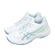 Asics 排球鞋 Netburner Ballistic FF MT 4 男鞋 藍 羽排鞋 緩震 亞瑟士 1051A090102 28.5cm WHITE/SABA BLUE