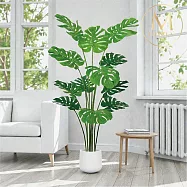 【Floral M】富貴安康龜背竹1.6公尺室內大型仿真植栽(贈送花盆)