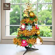 心可樂活-2尺60cm小美好套裝聖誕樹+6號薑餅人雪花彩繪木片飾品組_不含燈款