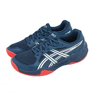 Asics 羽球鞋 GEL-Powerbraek GS 大童 女鞋 藍 白 紅 支撐 室內運動 亞瑟士 1074A044401 23.5cm MALO BLUE/WHITE