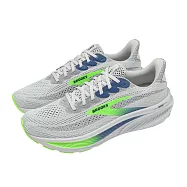 Brooks 慢跑鞋 Ghost 17 男鞋 灰 綠 魔鬼系列 緩衝 避震 運動鞋 1104421D454 28cm GREY/GREEN
