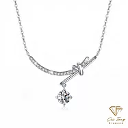 【CF鑽飾】項鍊《星之所繫》莫桑鑽1克拉純銀鑽墜 白金色