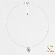 【CF鑽飾】項鍊《人魚之淚》莫桑鑽1克拉純銀鑽墜 白金色