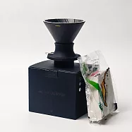 【HARIO】&alpha; 阿爾法凹肋陶瓷 Switch 浸漬式聰明濾杯-02黑