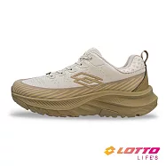【LOTTO 義大利】男 寬楦 野徒CT-360防潑水越野跑鞋- 28cm 沙/卡其