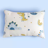 《Embrace英柏絲》 100%天絲x純棉 加大兒童水洗枕38x55cm 3D透氣枕芯 幼稚園午睡枕 告別滿頭汗 布套可拆洗 媽媽社團推薦 單入-小小恐龍-大童枕