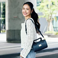 satana -Denim 小圓筒包- 深丹寧藍