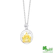 幸運草金飾 一千零一夜黃金/純銀墜子 送玫瑰鋼項鍊