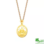 幸運草金飾 一千零一夜黃金墜子 送項鍊 送玫瑰鋼項鍊