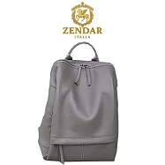 【ZENDAR】台灣總代理 限量1折 頂級超柔軟小牛皮後背包 瑪雅系列 全新專櫃展示品(大象灰)