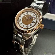 MASERATI瑪莎拉蒂精品錶,編號：R8853100502,32mm玫瑰金精鋼錶殼白色幾何立體圖形錶盤精鋼銀色錶帶