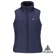 【ATUNAS 歐都納】女款石墨烯纖維輕量保暖背心/大尺碼/無厚重感/背心式外套A1VE2509W- S 深藍