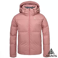 【ATUNAS 歐都納】女款HEAT CORE蓄熱保暖羽絨外套/短版連帽外套/麵包服外套A1GA2528W- L 霧粉