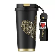 GERM格米 凱斯哈林聯名款閃耀咖啡杯 500ml(隨行杯/吸管杯/保溫杯/保冰杯) 黑