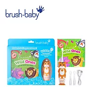 Brush Baby WildOnes 充電式兒童聲波電動牙刷禮盒組 - 老虎托比