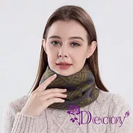 【Decoy】交錯菱格 雙層加絨加厚針織百搭圍脖套/顏色可選 灰綠
