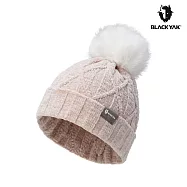 BLACKYAK 女 FOLDING毛球保暖編織帽 F 粉紅