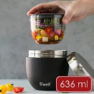 《S&rsquo;well》Eats密封罐+不鏽鋼保溫悶燒罐 - 曜石黑636ml