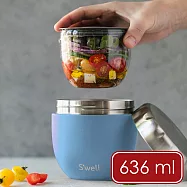 《S&rsquo;well》Eats密封罐+不鏽鋼保溫悶燒罐 - 天空藍636ml