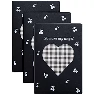 HAPILA 推活周邊 推活 周邊 推活周邊4組4入 小卡收納冊 收藏卡小卡冊 心型造型 88*63 櫻桃黑