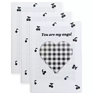 HAPILA ハピラ 推活周邊4入4組 小卡收納冊 收藏卡小卡冊 心型造型 88*63 櫻桃白